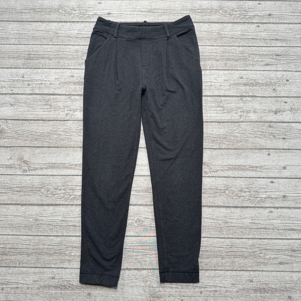 Lululemon Sweatpants Women's 4 Gray Heathered Pleated Tapered Athletic Joggers